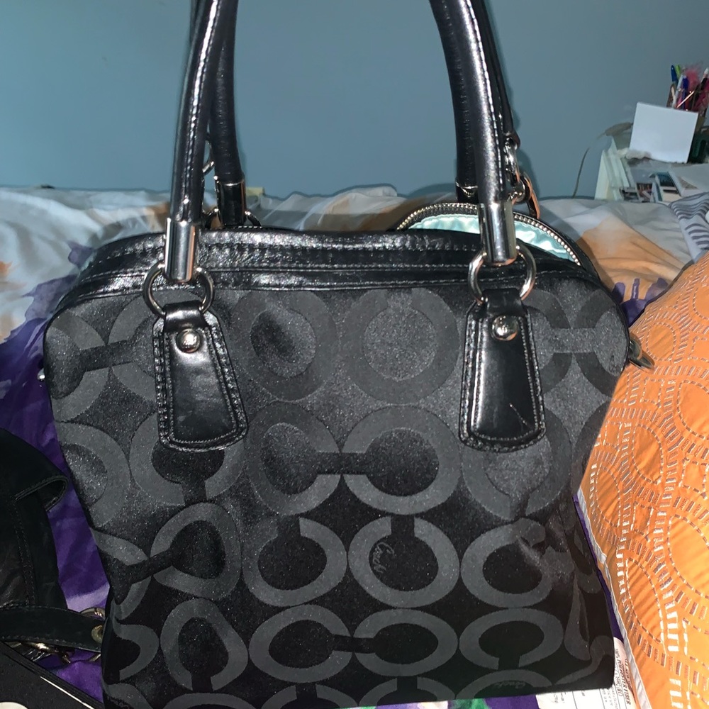 Coach back gentle use , one small stain on inside